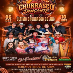 Ingresso CHURRASCO - 1º Lote = 50 reais